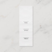 Minimalistisch Zakelijk Logo Kleding Label Hang Ta (Achterkant)
