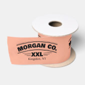Minimalistisch Zakelijk Logo Label Kleding Satijnen Lint (Spoel)