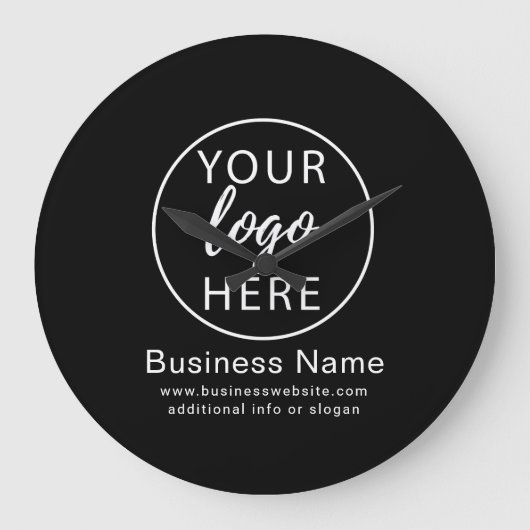Minimalistisch Zakelijk Logo Ontwerp Grote Klok (Voorkant)