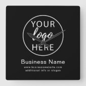 Minimalistisch Zakelijk Logo Ontwerp Vierkante Klok (Voorkant)