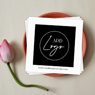 Minimalistisch zakelijk logo zwart & wit zakelijk servet