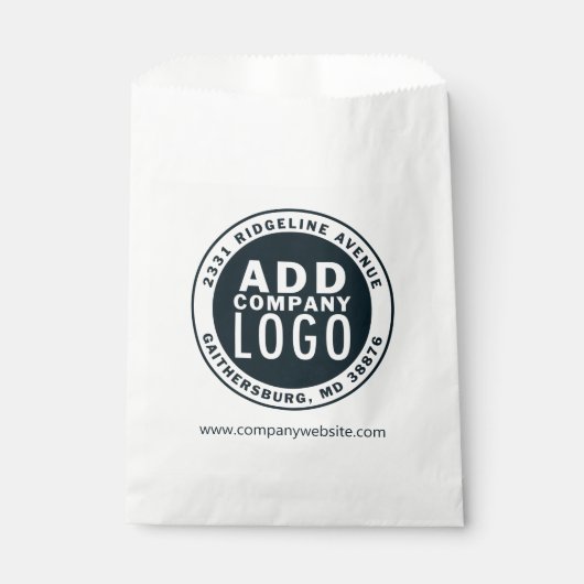 Minimalistisch zakelijk merklogo  bedankzakje (Voorkant)