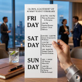 Minimalistisch zakelijk VIP-top evenementenprogram Reclamekaart