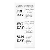 Minimalistisch zakelijk VIP-top evenementenprogram Reclamekaart (Voorkant)