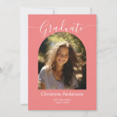 Minimalistisch Ze deed het Afstuderen Party Foto Kaart (Voorkant)
