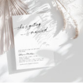 Minimalistisch ze gaat trouwen Vrijgezellenfeest Kaart