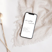 Minimalistisch ze gaat trouwen Vrijgezellenfeest Kaart