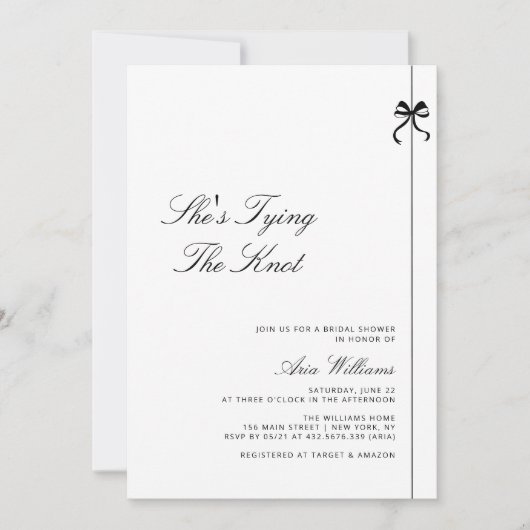 Minimalistisch Ze is het knopen van de knoop boog Kaart (Voorkant)