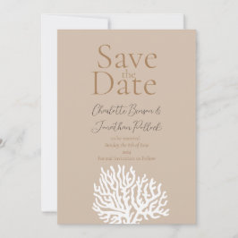 Minimalistisch Zee Coral Coastal Save The Date Kaa