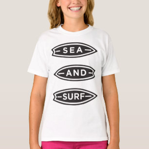 Minimalistisch Zee en Surven ontwerp -  Oceaan T-shirt