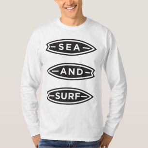 Minimalistisch Zee en Surven ontwerp - Oceaan T-shirt