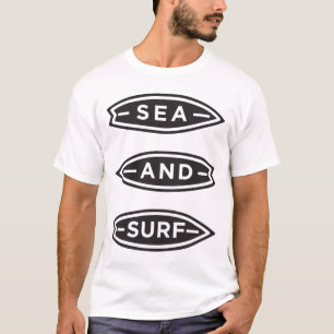 Minimalistisch Zee en Surven ontwerp -  Oceaan T-shirt