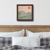 Minimalistisch Zee Green Boho berglandschap Perfect Poster