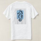 Minimalistisch Zee paardenprint T-shirt (Design achterkant)