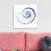 Minimalistisch Zee Shell Nautilus Canvas Afdruk (Insitu (Woonkamer))
