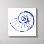 Minimalistisch Zee Shell Nautilus Canvas Afdruk (Voorkant)