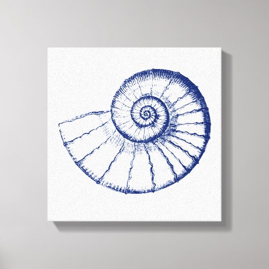 Minimalistisch Zee Shell Nautilus Canvas Afdruk (Voorkant)