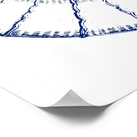 Minimalistisch Zee Shell Nautilus Poster (Hoek)