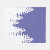 Minimalistisch zeer peri-pijnboomsilhouet       fleece deken (Voorkant (Horizontaal))