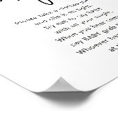 Minimalistisch zeg niet dat er Baby shower game-te Poster (Hoek)