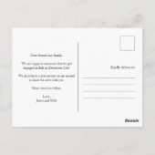 Minimalistisch zei ze ja Verloving aankondiging Briefkaart (Achterkant)