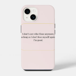 Minimalistisch zelfliefde citaat - Inspirerend iPhone 14 Hoesje