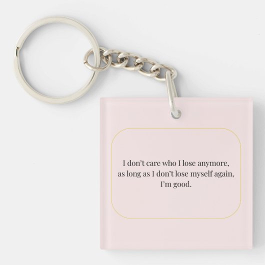 Minimalistisch zelfliefde citaat - Inspirerend Sleutelhanger (Voorkant)