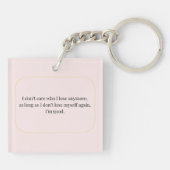 Minimalistisch zelfliefde citaat - Inspirerend Sleutelhanger (Achterkant)