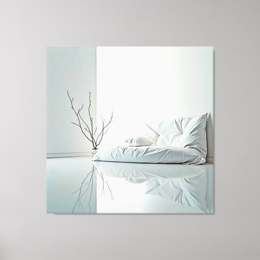 Minimalistisch Zen-interieurontwerp Canvas Afdruk (Voorkant)