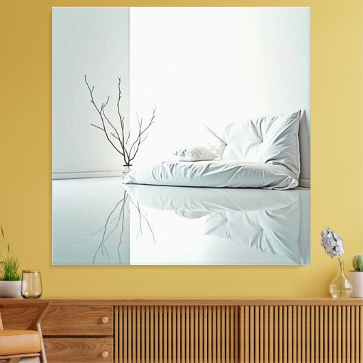 Minimalistisch Zen-interieurontwerp Canvas Afdruk (Insitu (Woonkamer))