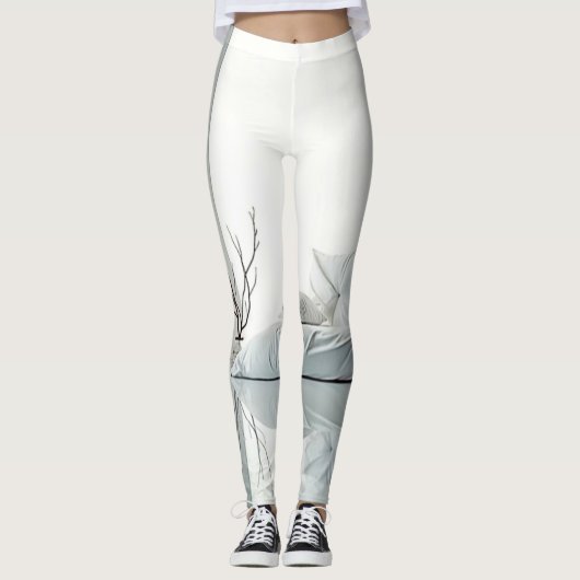 Minimalistisch Zen-interieurontwerp Leggings (Voorkant)