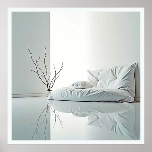 Minimalistisch Zen-interieurontwerp Poster (Voorkant)