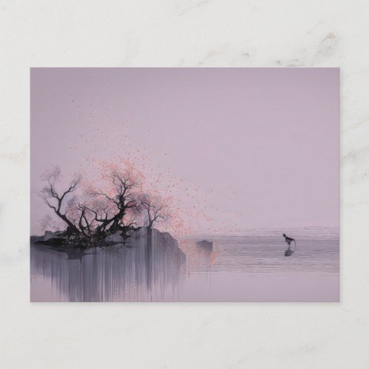 Minimalistisch Zen landschap Briefkaart (Voorkant)