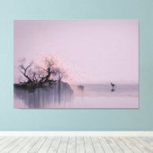 Minimalistisch Zen landschap Canvas Afdruk (Insitu (Houten vloer))