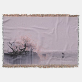 Minimalistisch Zen landschap Deken