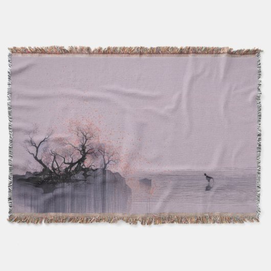 Minimalistisch Zen landschap Deken (Voorkant)