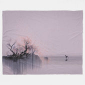 Minimalistisch Zen landschap Fleece Deken (Voorkant (Horizontaal))