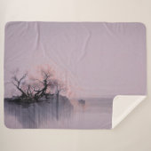Minimalistisch Zen landschap Sherpa Deken (Voorkant (horizontaal))