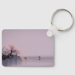 Minimalistisch Zen landschap Sleutelhanger