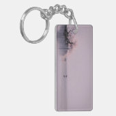 Minimalistisch Zen landschap Sleutelhanger (Voorkant Links)