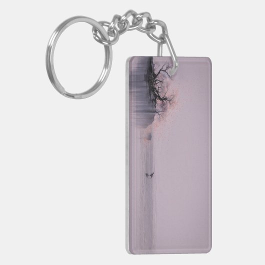 Minimalistisch Zen landschap Sleutelhanger (Voorkant Links)