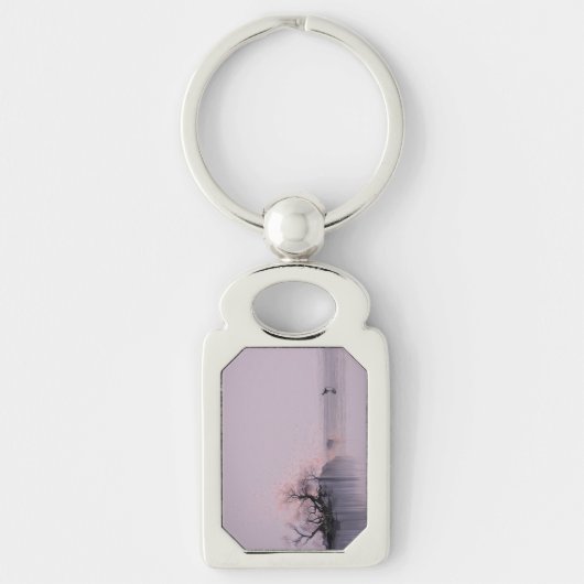 Minimalistisch Zen landschap Sleutelhanger (Voorkant)