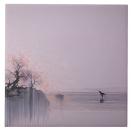 Minimalistisch Zen landschap Tegeltje