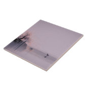 Minimalistisch Zen landschap Tegeltje (Zijkant)