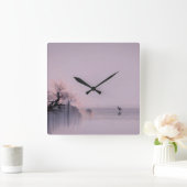 Minimalistisch Zen landschap Vierkante Klok (Huis)