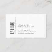 Minimalistisch Zen Stones Yoga & Wellness White Bu Visitekaartje (Achterkant)