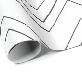 Minimalistisch Zigzag Gift Wrap Zwart-wit ontwerp Cadeaupapier (Rol Hoek)