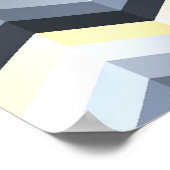 Minimalistisch zigzagpatroon  poster (Hoek)