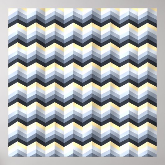 Minimalistisch zigzagpatroon  poster (Voorkant)