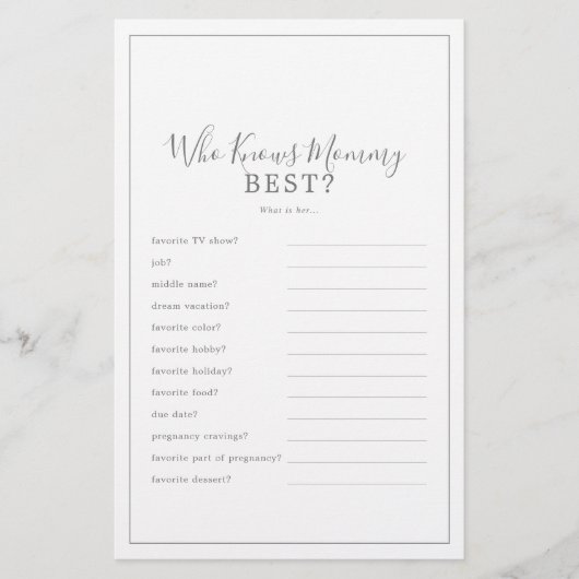 Minimalistisch zilver die de beste trivia-game van flyer (Voorkant)